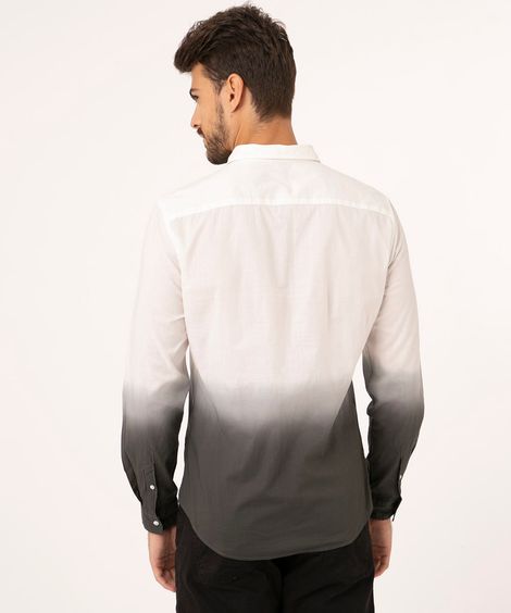 camisa degradê manga longa cinza