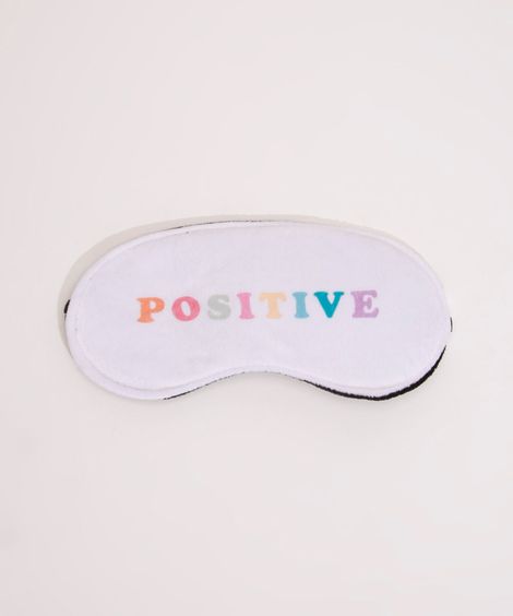 máscara de dormir com saquinho listrado rosa