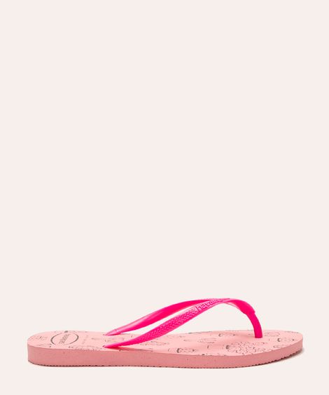 chinelo slim cactos havaianas  rosa