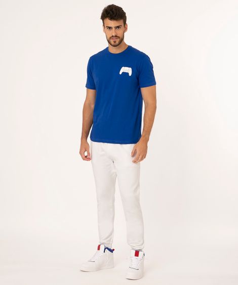 calça de moletom básica off white