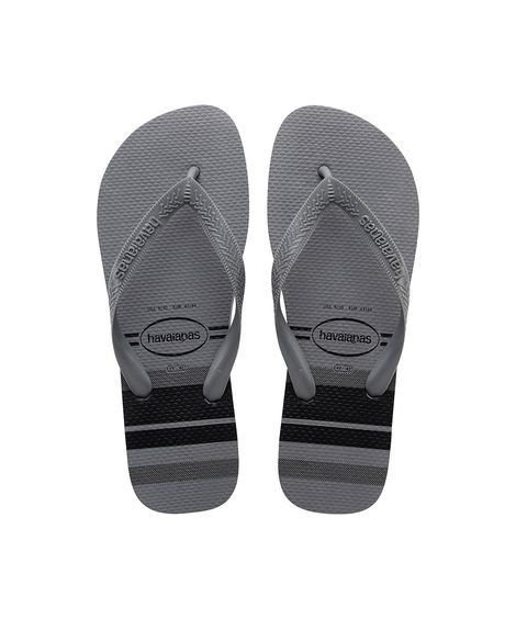 Chinelo Masculino Havaianas Top Basic Listrado Cinza