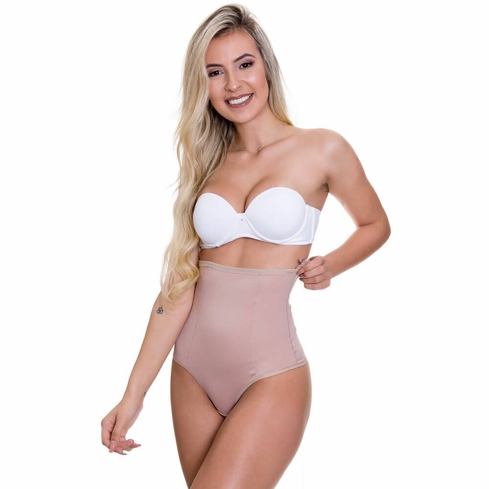 cinta modeladora abdominal fio dental pós cirúrgica moda de baixo - tv4069  bege - C&A