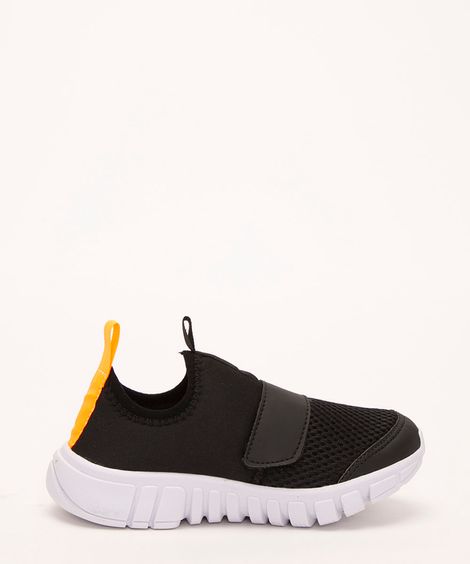 tênis knit cano baixo preto