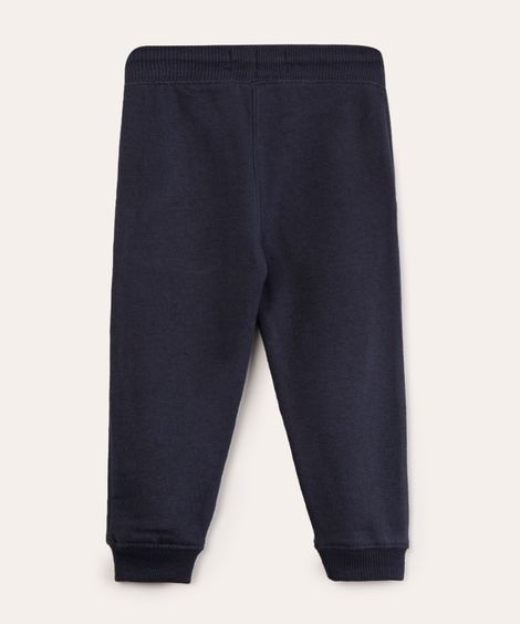 calça infantil jogger de moletom azul marinho