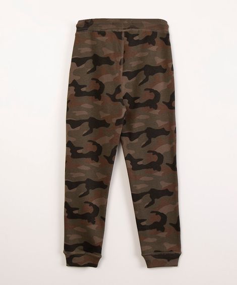 calça militar de moletom jogger verde militar