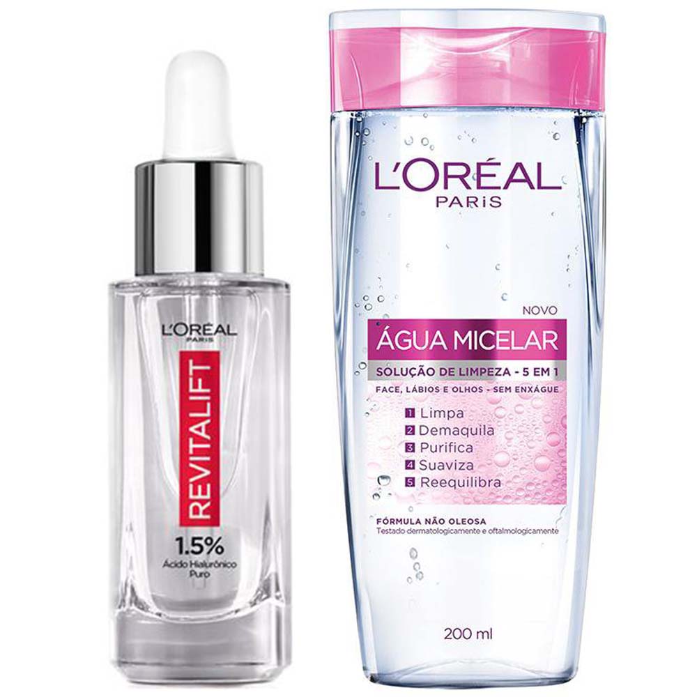 LOréal Paris Revitalift Hialurônico Kit – Sérum Facial + Água Micelar 5 em 1