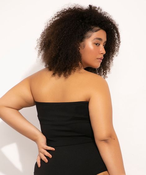 top faixa plus size básico mindset preto