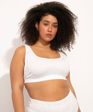 top cropped plus size brilho mindset off white