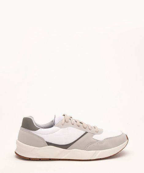 tênis com recortes casual oneself cinza