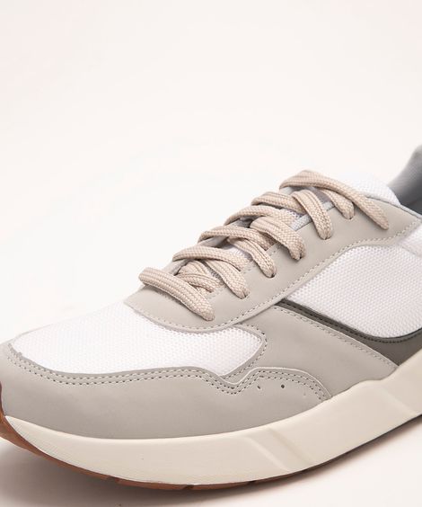 tênis com recortes casual oneself cinza
