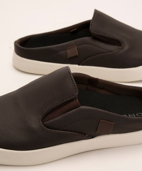 tênis mule slip on oneself marrom