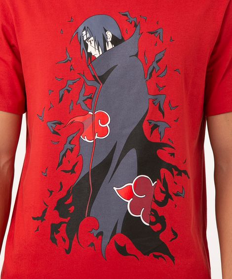 camiseta gola careca naruto vinho