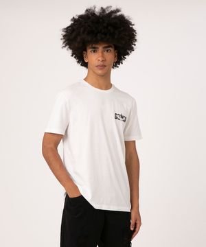 camiseta de algodão manga curta batman branca