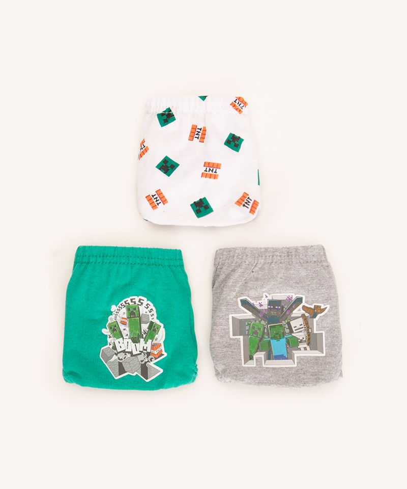 C&A kit de 2 cuecas boxer infantil estampada minecraft multicor 