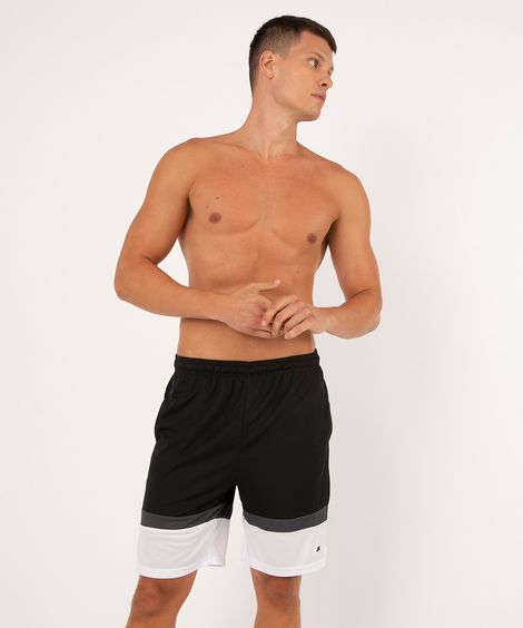 bermuda masculina com recortes preta
