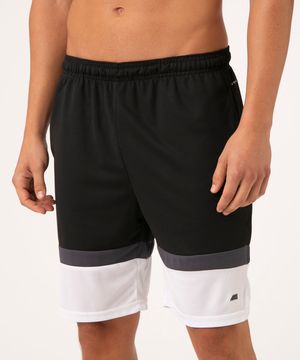 bermuda com recortes e bolsos esportiva ace preto