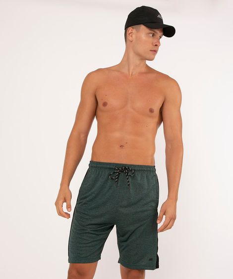 bermuda masculina esportiva listra lateral verde