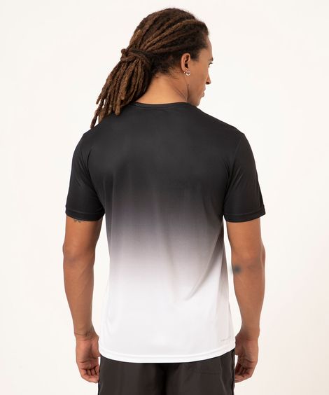 camiseta manga curta degradê esporte preta