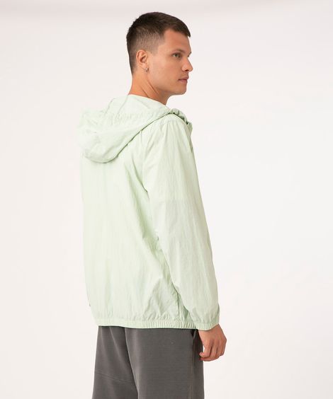 jaqueta com capuz e bolsos verde