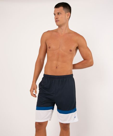 bermuda masculina com recortes azul