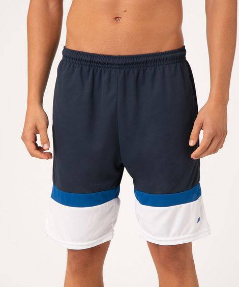 bermuda masculina com recortes azul