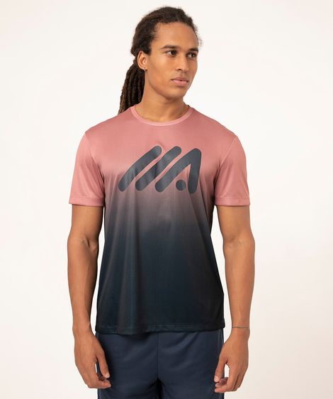 camiseta degradê esportivo rosê