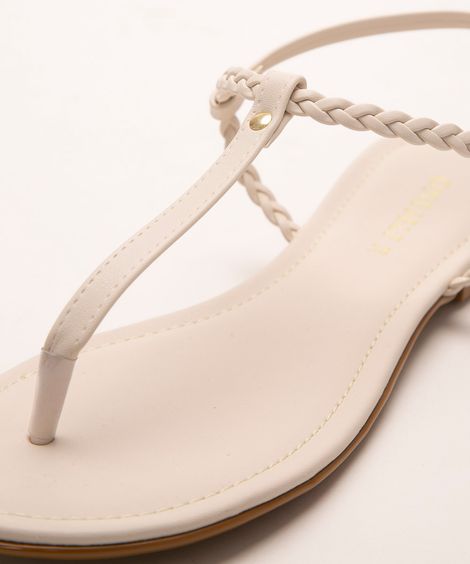 rasteirinha com tira trançada oneself off white