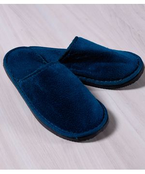 Pantufa Masculina Em Plush Bene Casa Azul