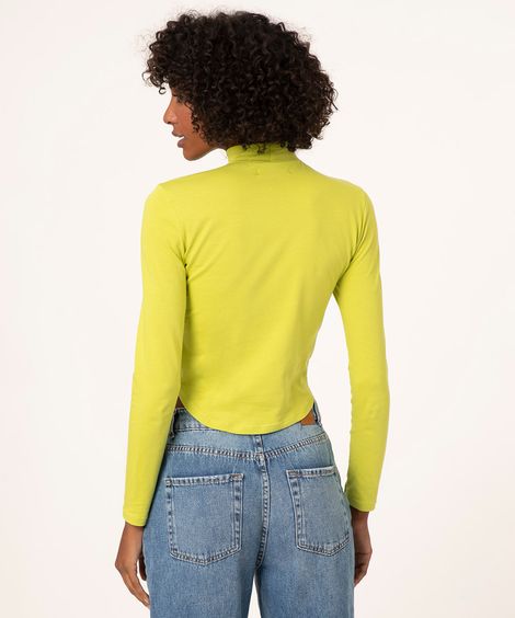 blusa gola alta manga longa  verde
