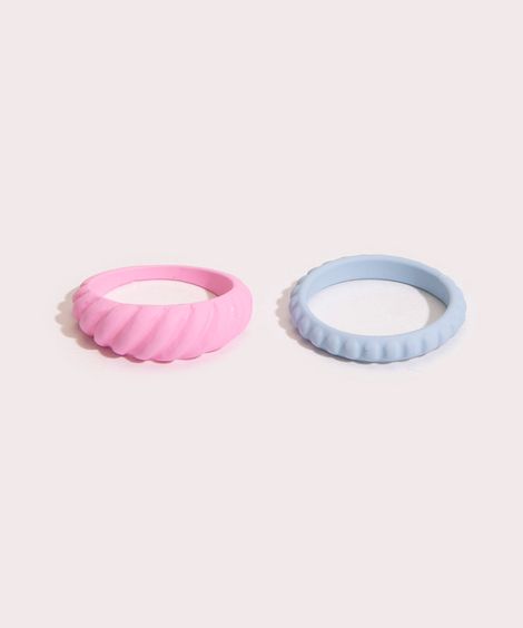 kit de dois anéis rosa