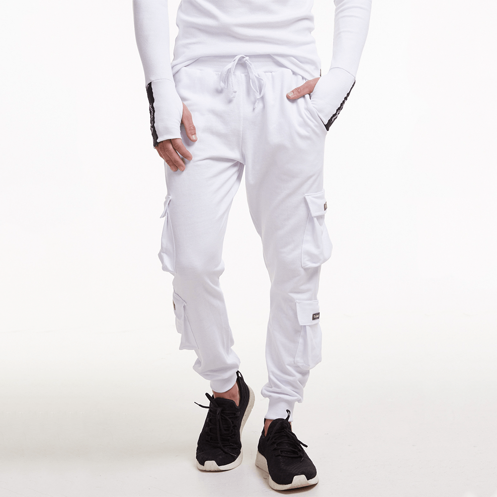 Calça Cargo Brohood Jogger Masculina Moletom Branco Menor preço em Calça Cargo Brohood Jogger Masculina Moletom Branco