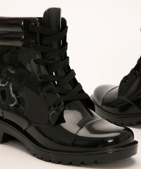 coturno infantil cano médio preto