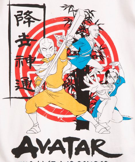 camiseta infantil manga curta avatar branco