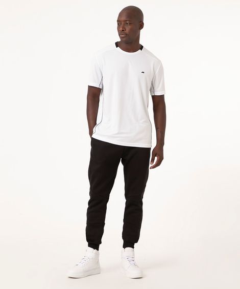 Calça Masculina Esportiva em Moletom com Bolsos Preta