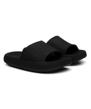 Chinelo Nuvem Ergonômico Unissex Slide Flexível Conforto Kister Preto