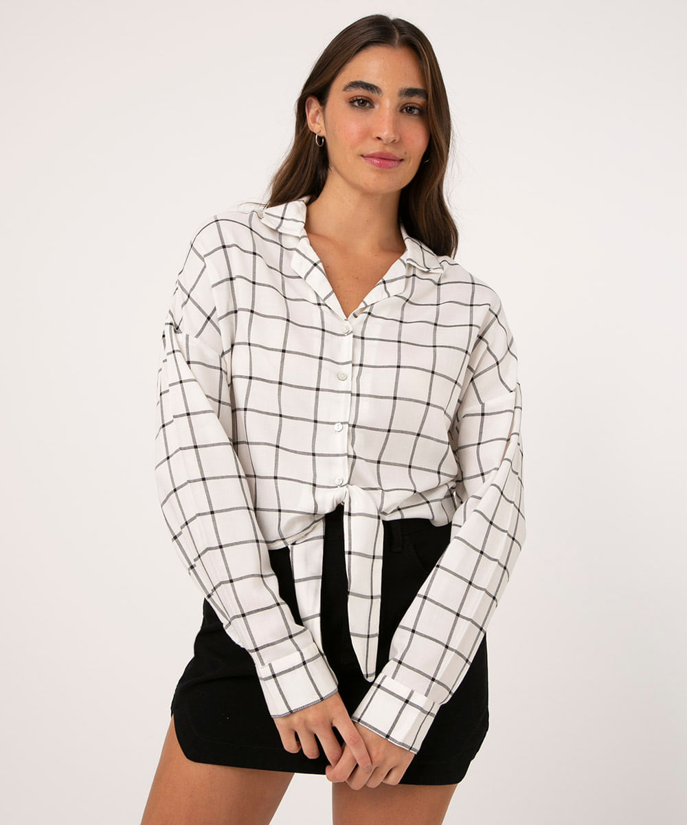 camisa feminina cropped estampada