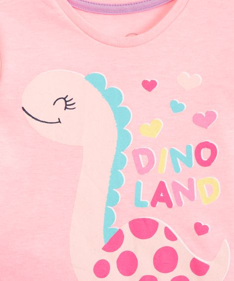 Pijama infantil dinossauros multicor