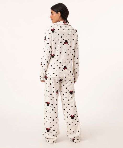 pijama camisa de fleece minnie off white