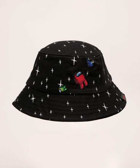chapéu bucket hat infantil among us preto