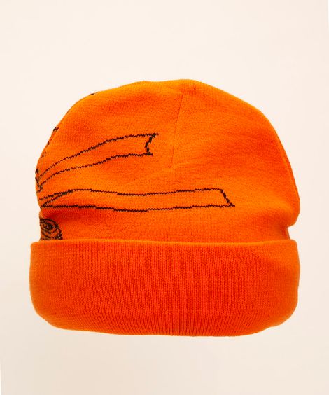 gorro juvenil de tricô naruto laranja