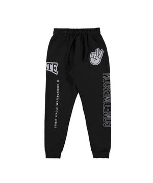 Calça Infantil Moletinho Peluciado Menino Preto BG