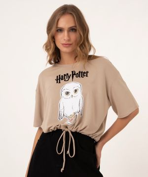 camiseta cropped harry potter  kaki