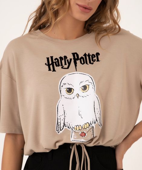 camiseta cropped harry potter  kaki