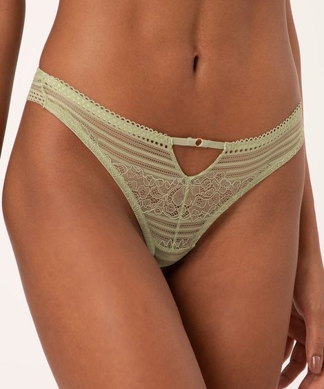 calcinha fio dental de renda verde