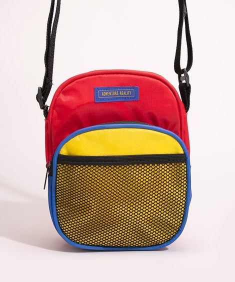 shoulder bag "adventury reality" com alça ajustável vermelha