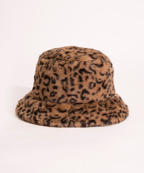chapéu bucket animal print preto