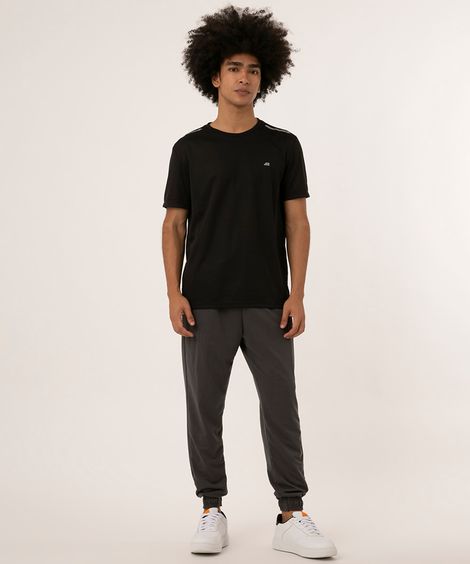 calça jogger de moletom cinza mescla claro
