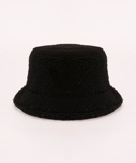 chapéu bucket sherpa preto