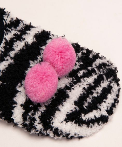 meia infantil sapatilha animal print  multicor