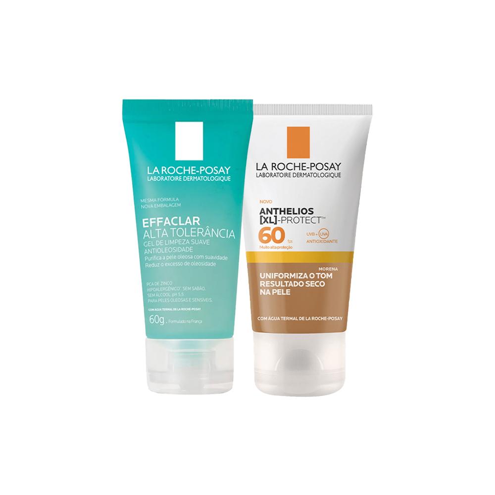 Kit La Roche-Posay-Protetor Solar Facial FPS 60 + Gel Facial
